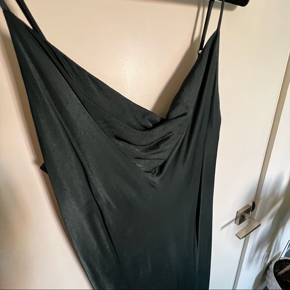 Zara cami dress in dark green - Picture 4 of 5